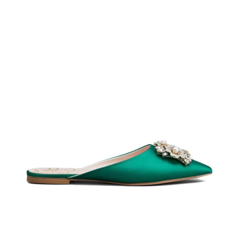 Roger Vivier Closed Toe Slippers Women's Green-1
