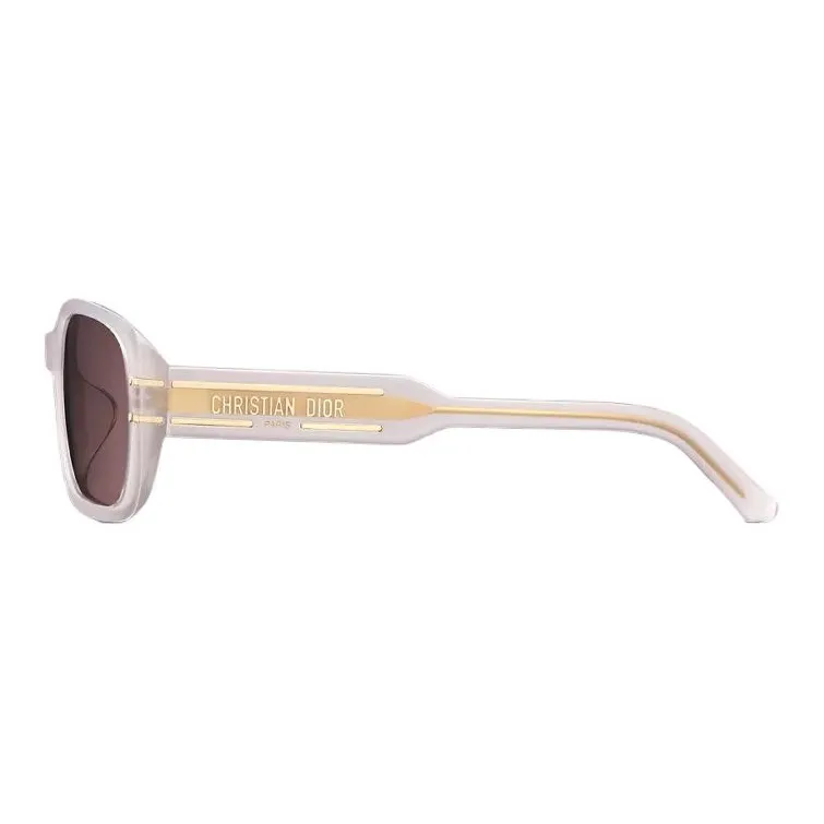 DIOR Acetate Metal Square Sunglasses Women's Mink Gray-2