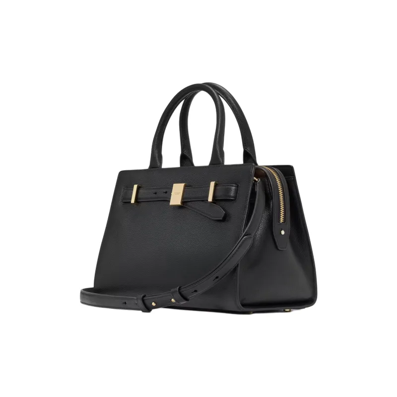 Kate Spade Pebbled Leather Shoulder Bag, Crossbody Bag, Handbag Medium Size Women's Black-1
