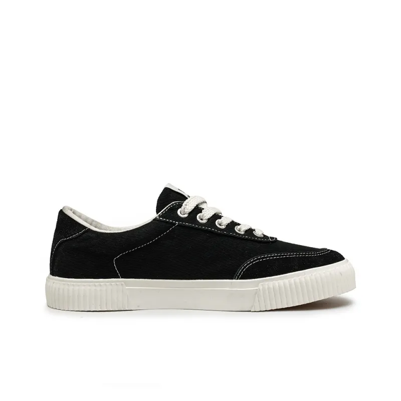 Warrior Anti Slip And Wear Resistant Lightweight Low Top Canvas Shoes Unisex Black-1