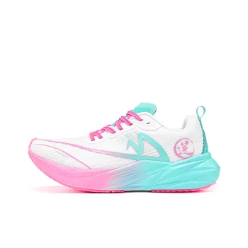 Sonic Cat Cushioning Anti Slip And Wear Resistant Low Top Carbon Plate Training Running Shoes Unisex Pink Cyan