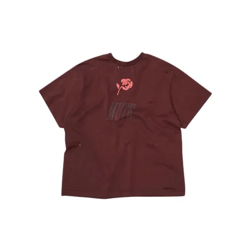 SONG FOR THE MUTE T-Shirts Women's Burgundy Red