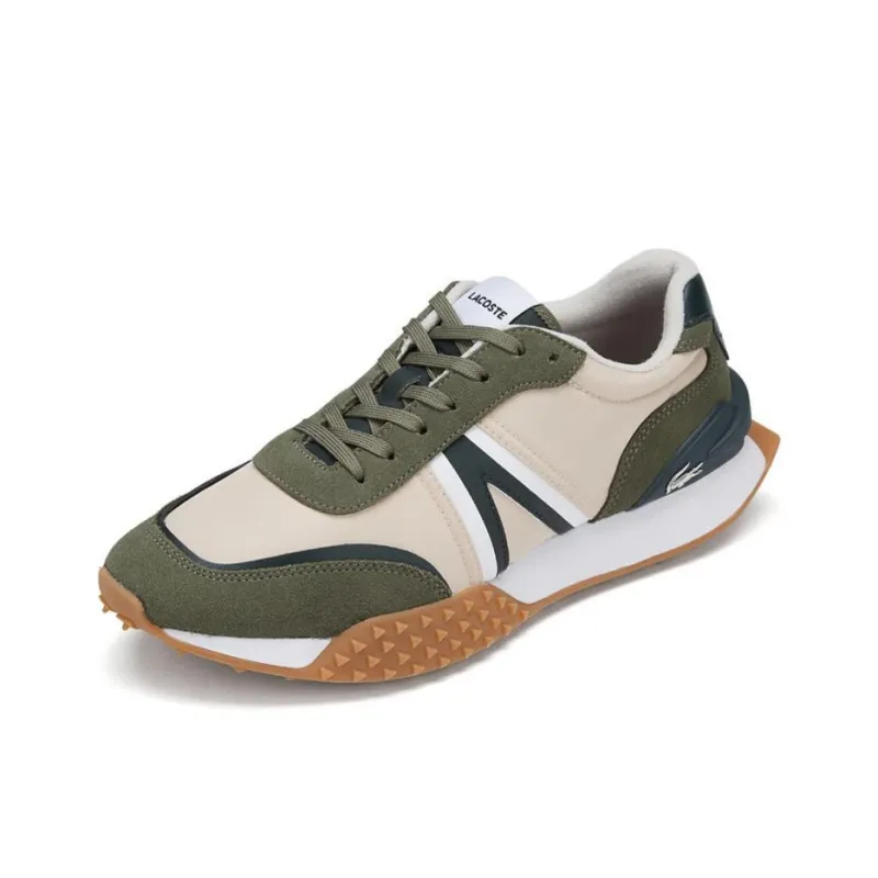 LACOSTE Low Top Casual Shoes Men Beige Green-1