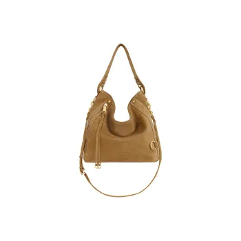 REBECCA MINKOFF Suede Leather Handbag Shoulder Bag Women's Honey Brown