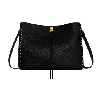 REBECCA MINKOFF Genuine Leather Crossbody Bag Shoulder Bag Large Size Women's Black