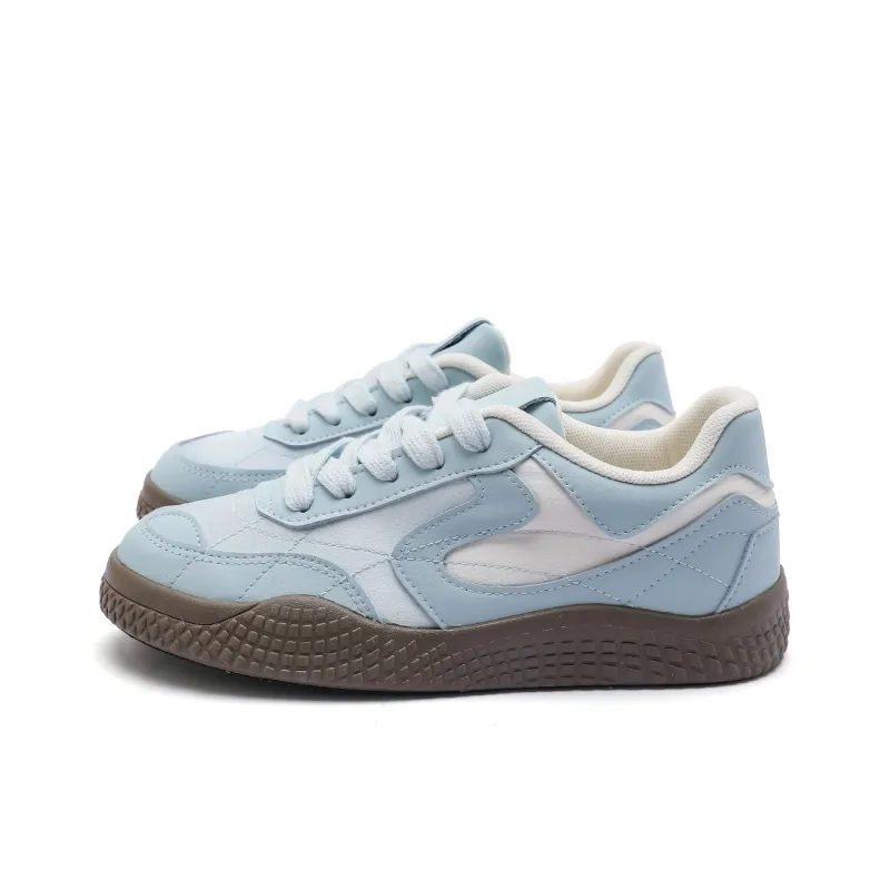 Mengsai Non slip Lightweight Low Top Skateboard Shoes Unisex Light Blue-2