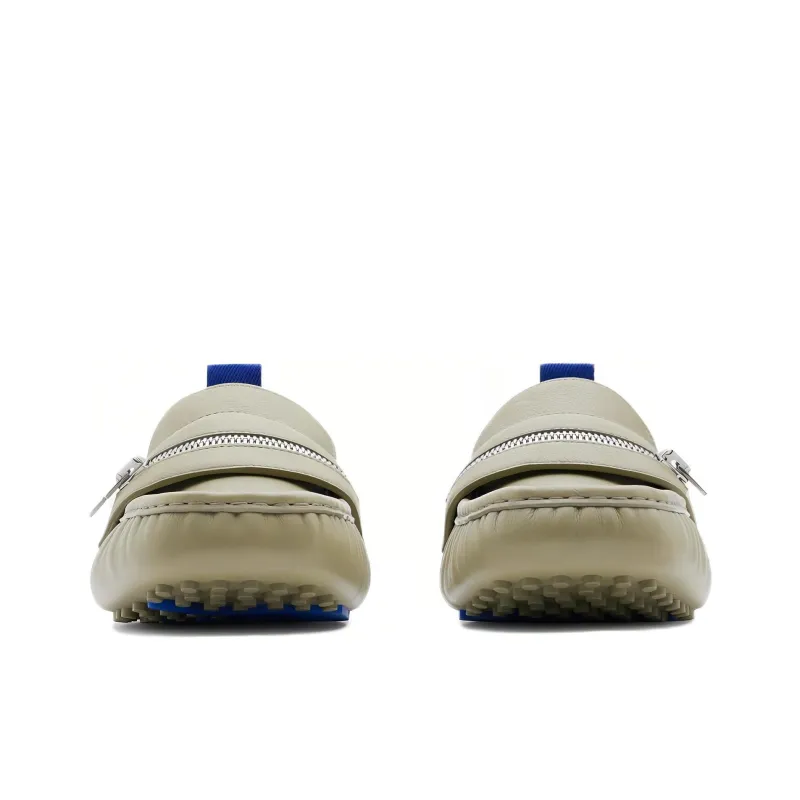 Burberry Zip-detail Leather Loafers-1