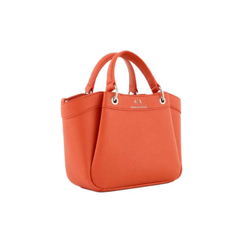 ARMANI EXCHANGEAE Polyurethane Tote Bag Shopping Bag Shoulder Bag Crossbody Bag Handbag Small Size Women's Orange-1