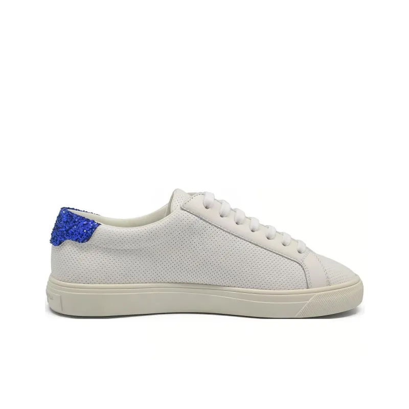 SAINT LAURENT Low Top Stylish Skateboarding Shoes Women's White Blue-1