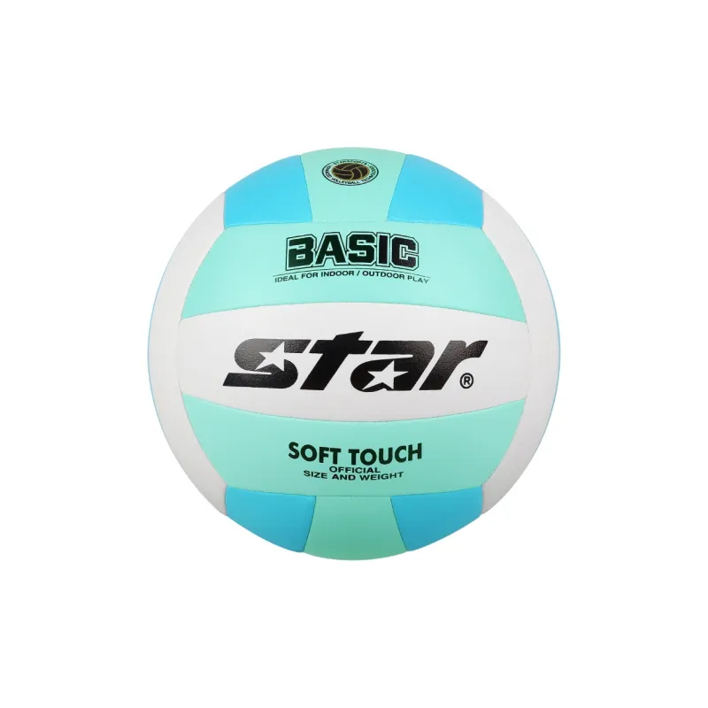 Star PU Size 5 Volleyball Unisex Blue White-0