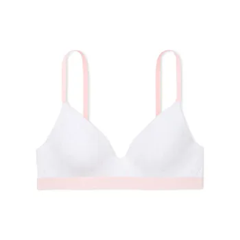 Victoria's Secret The T-shirt Lightly Lined Wireless Bra / Print Bra Women's Pink White