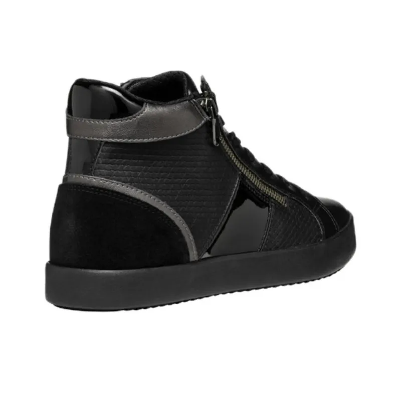 GEOX High Top Skateboard Shoes Women's Black-3