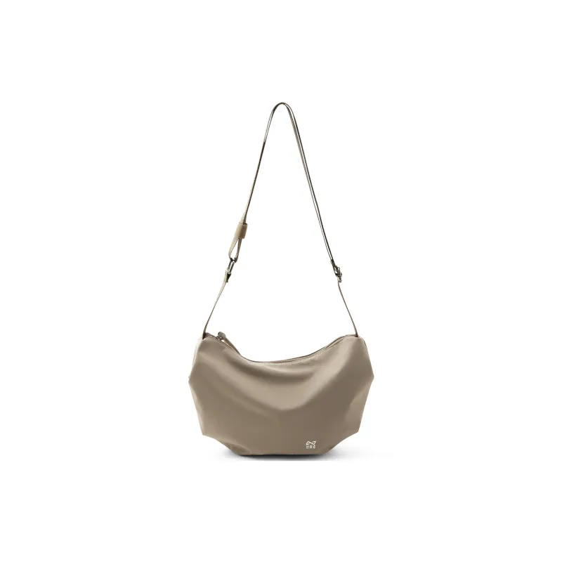 QING QI ZHE Fabric Crossbody Bag Shoulder Bag Dumpling Bag Regular Unisex Black/White/Khaki-21