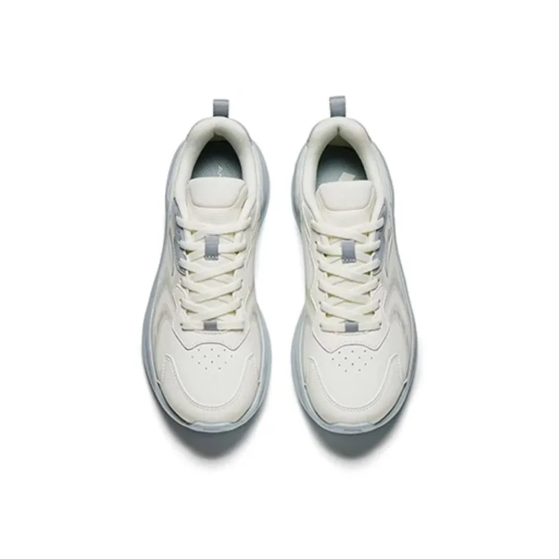 Anta Height Increasing Lightweight Low-Top Casual Running Shoes Women's White Blue-3