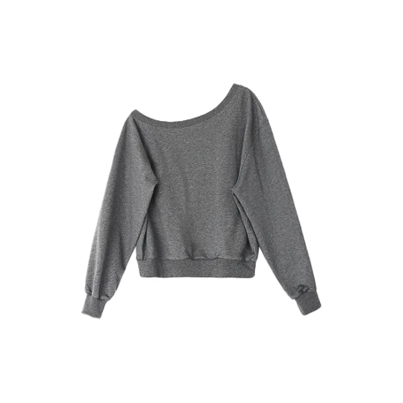 SUNSUNTOWN Sweatshirt Women's Dark Gray-1