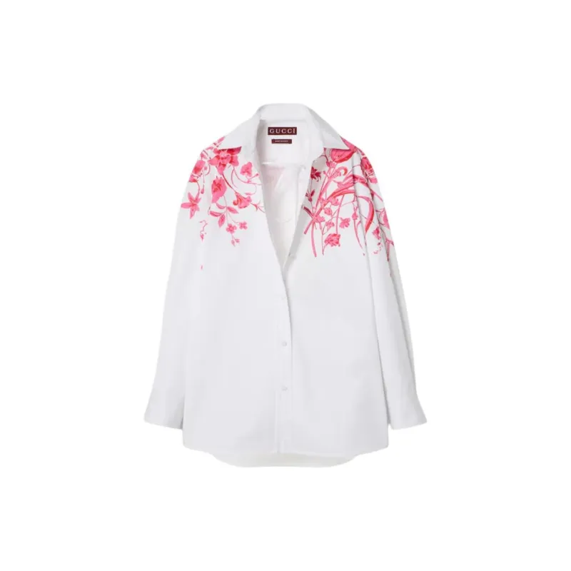 GUCCI Floral Printed Poplin Shirt-1
