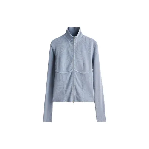 H&M Jackets Women's Light Blue/Washed