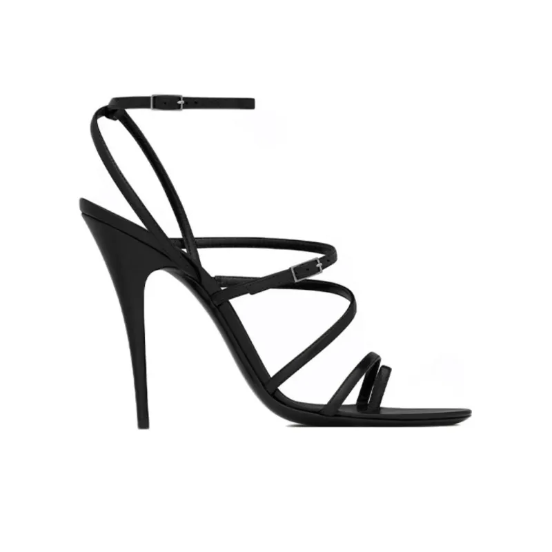 SAINT LAURENT Bellini One Strap Sandals Women's Black-1