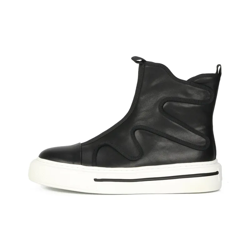 Thai Points Wear-Resistant Breathable Height Increasing High-Top Skateboard Shoes Men-0