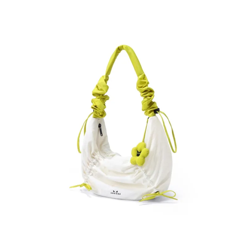 NOXXON Nylon Shoulder Bag Regular Women's White & Avocado Green/Verdant Green & Sunshine Yellow-4