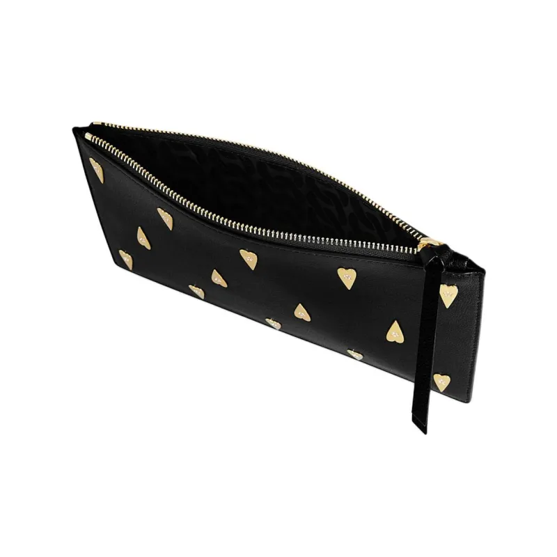 REBECCA MINKOFF Leather Clutch Large Size Women's Black-2