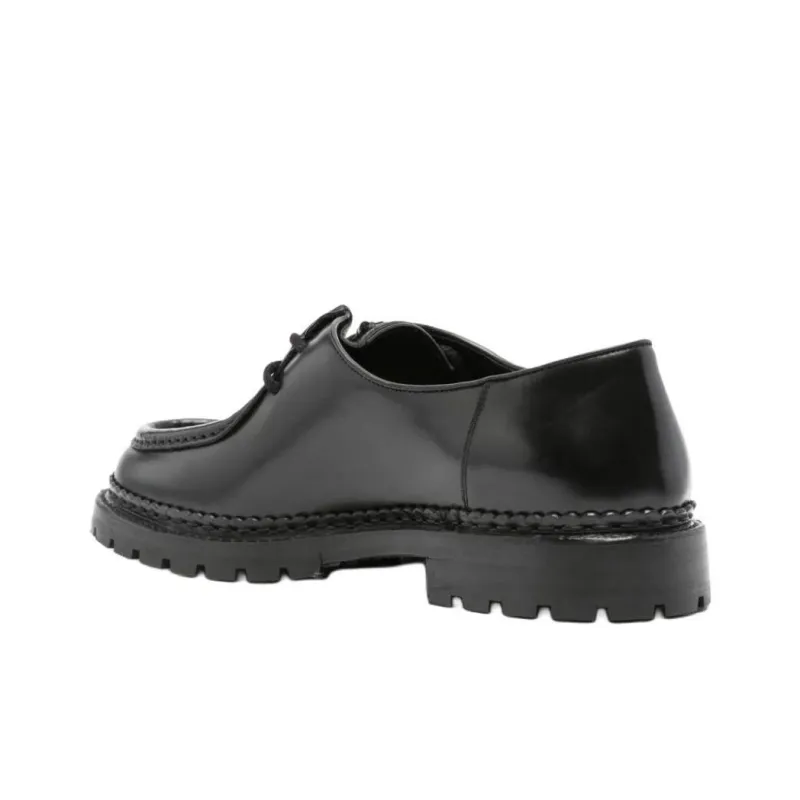 SAINT LAURENT Almond Toe Lace Up Shoes-3