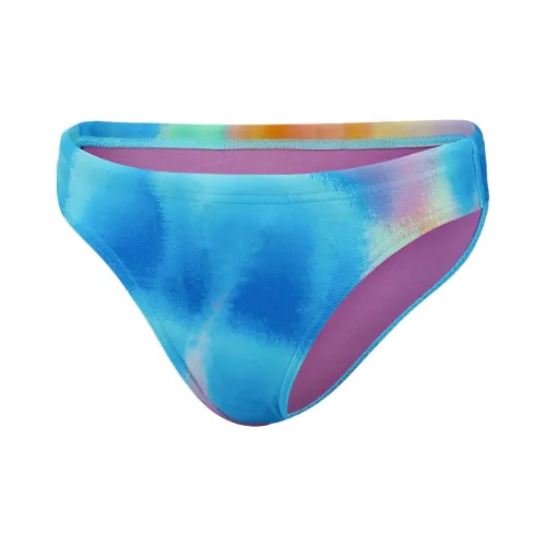 Speedo Women's Club Training Allover Digital Hipster Brief Bikini Two-Piece Swimsuits Women's Pink/Yellow
