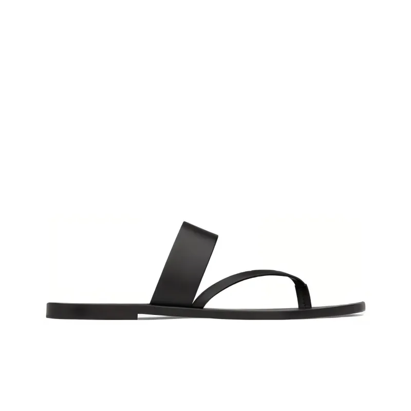 SAINT LAURENT Milo Flip Flops Men's Black-1