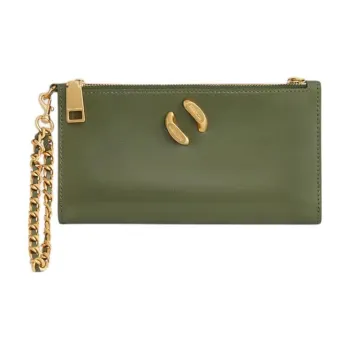 REBECCA MINKOFF Genuine Leather Patchwork With PU Wallet Women's Green