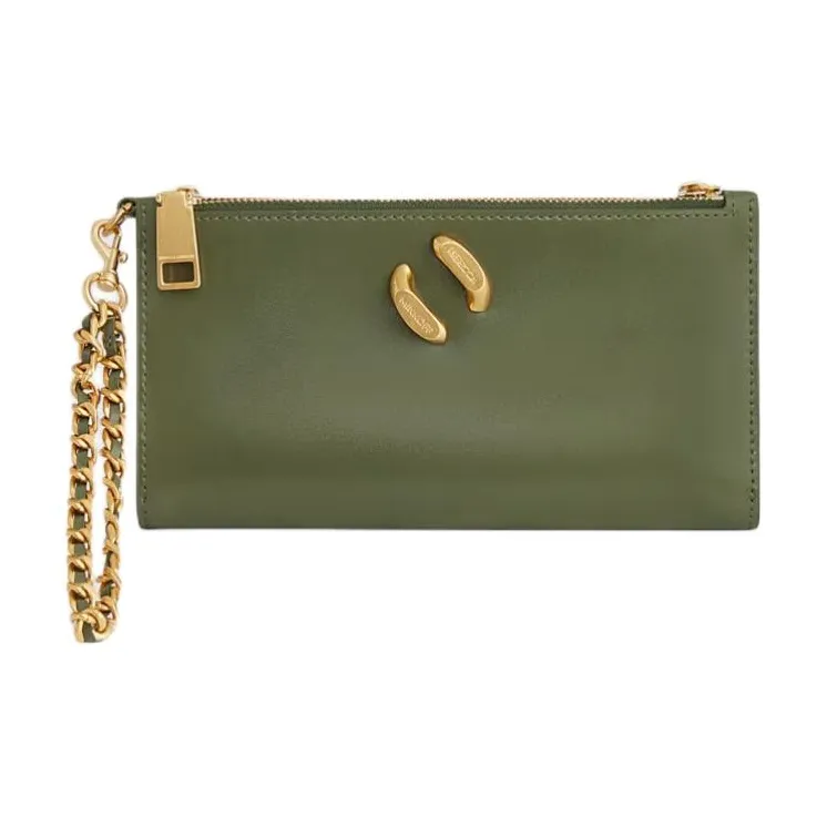 REBECCA MINKOFF Genuine Leather Patchwork With PU Wallet Women's Green-0