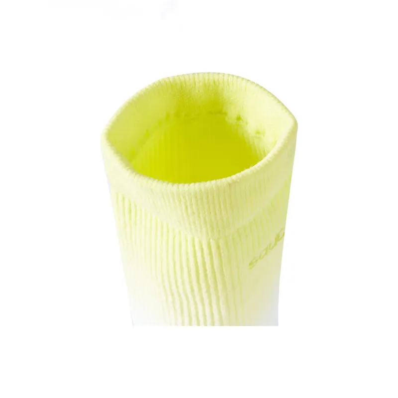 Saucony Mid Calf Socks Unisex 1 Pack Pearl White, Yellow Green Gradient-3