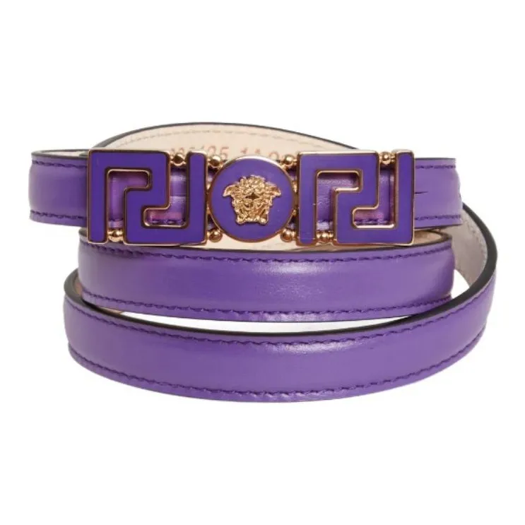 VERSACE Leather Leather Belts Women's Purple --0