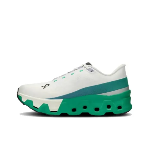 On Women's CloudmOnster Hyper 'White/Mint'