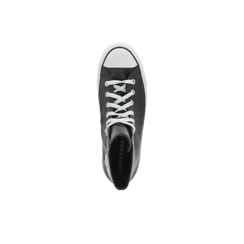 Converse CHUCK TAYLOR Anti Slip Wear Resistant Mid Top Skateboard Shoes Unisex Black-3