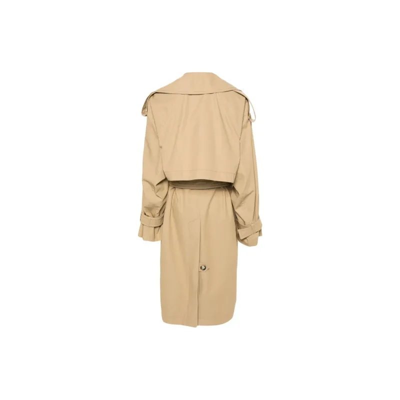 SportMax Ricamo Double Breasted Belted Trench Coat-1