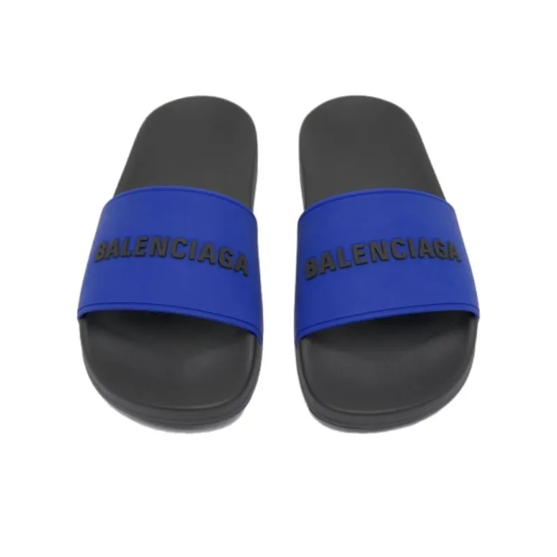 Balenciaga Pool Slides 'Blue Black'-4
