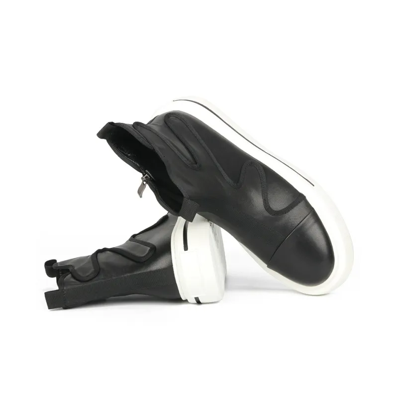 Thai Points Wear-Resistant Breathable Height Increasing High-Top Skateboard Shoes Men-2