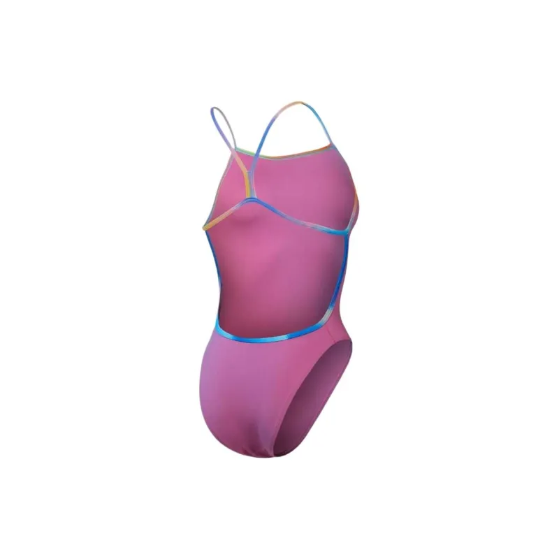 Speedo Club Training Solid Vback One-piece Swimsuit Women's Pink-1