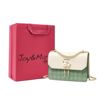 Joy&Mario Cow Leather Elegant Trendy Crossbody Bag Regular Women's Ecru/Matcha/Sapphire Blue