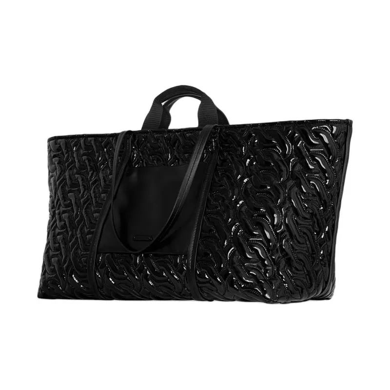 REBECCA MINKOFF Polyurethane Tote Bag Shopping Bag Handbag Extra Large Women's Black-1