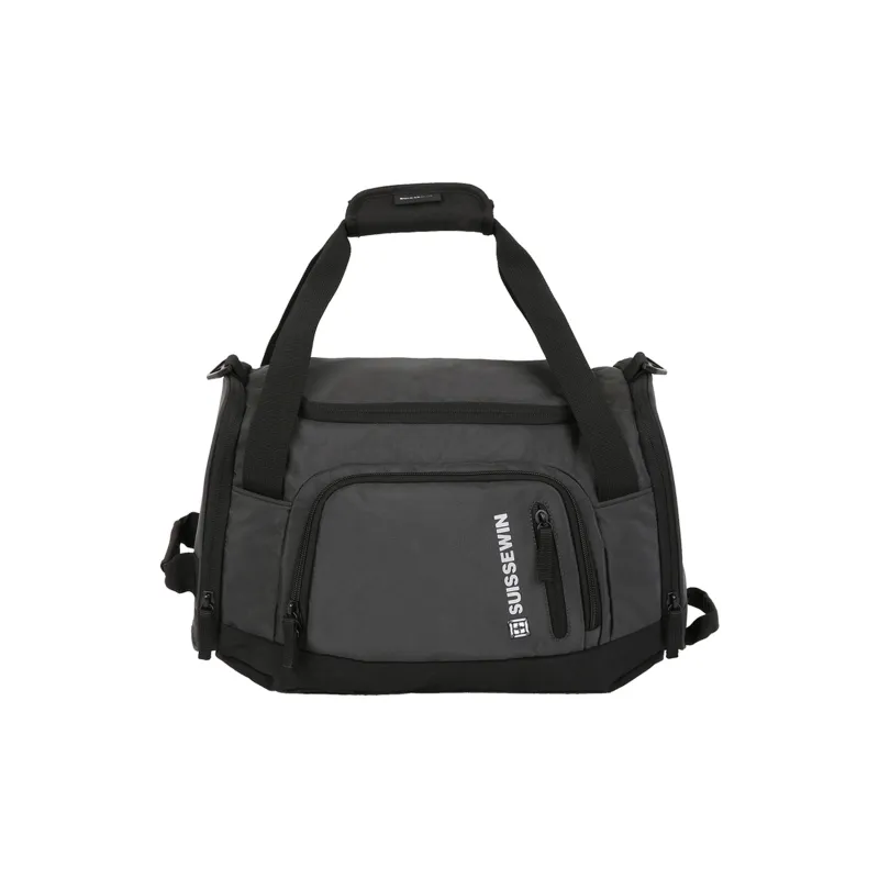 SUISSEWIN Polyester One Shoulder Handbags Regular Men Black-5