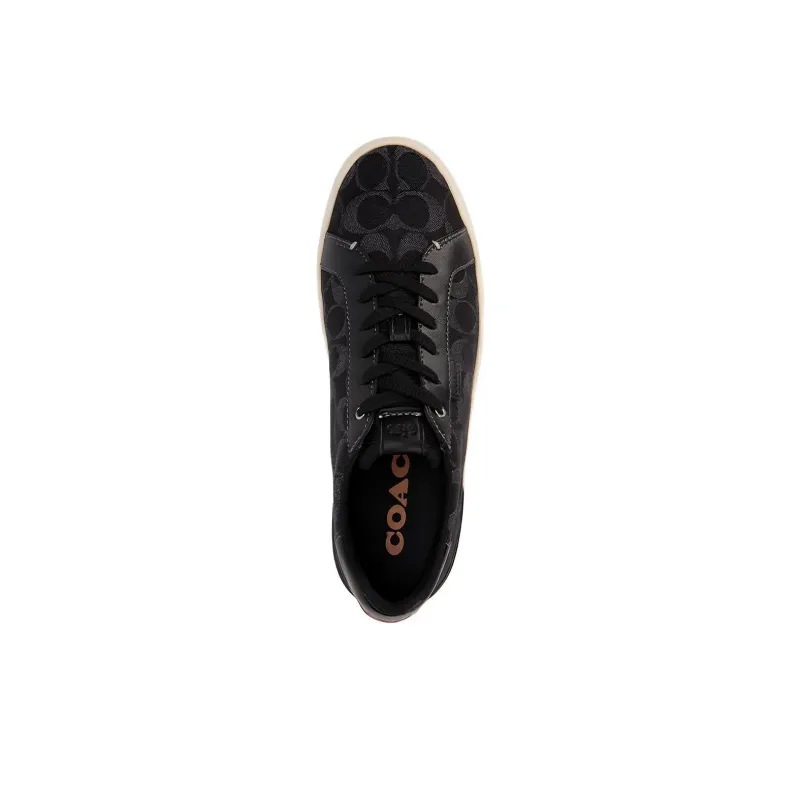 COACH Lowline Low Top Skateboard Shoes Men's Black-3