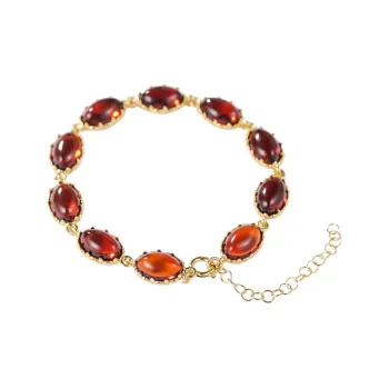 S&A S925 Silver With Amber Bracelets Women's