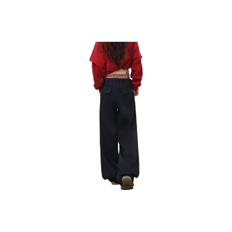 Rose Casual Pants Women's Navy Blue-1