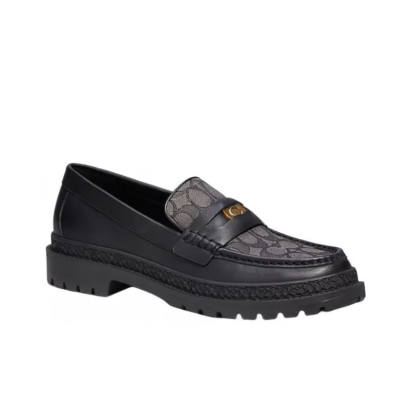 COACH Monogram Jacquard Loafers-2