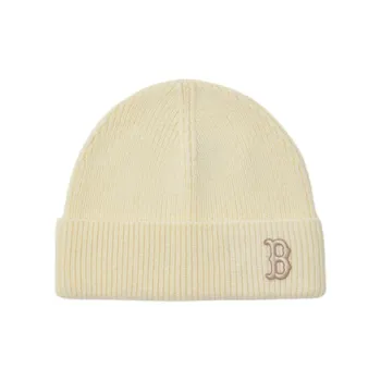 MLB Nylon Wool Beanies Unisex Cream