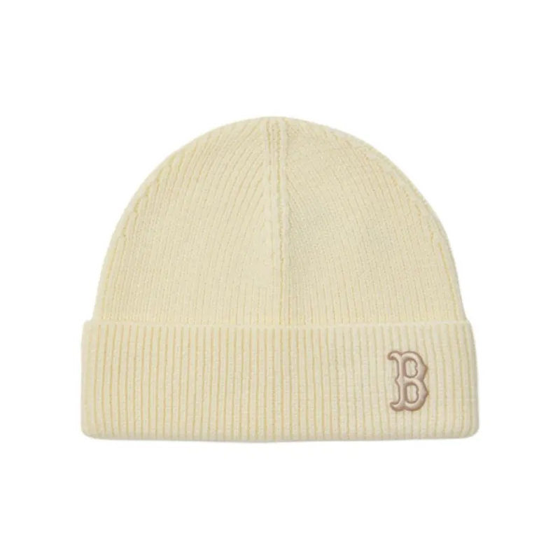 MLB Nylon Wool Beanies Unisex Cream-0