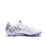 KELME MG Rubber Short Studs Wear-Resistant Slip-Resistant Soccer Shoes Men White Purple Master 2.0