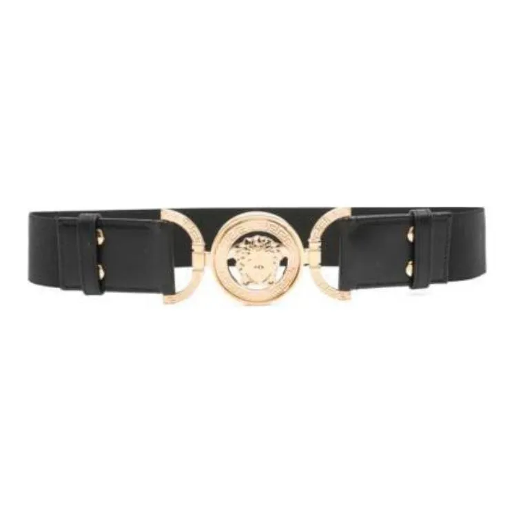 VERSACE Medusa Head buckle Elastic Belt-0