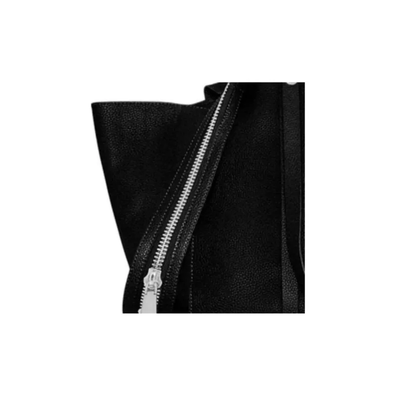REBECCA MINKOFF Genuine Leather Tote Bag Shopping Bag Shoulder Bag Handbag Women's Black-3